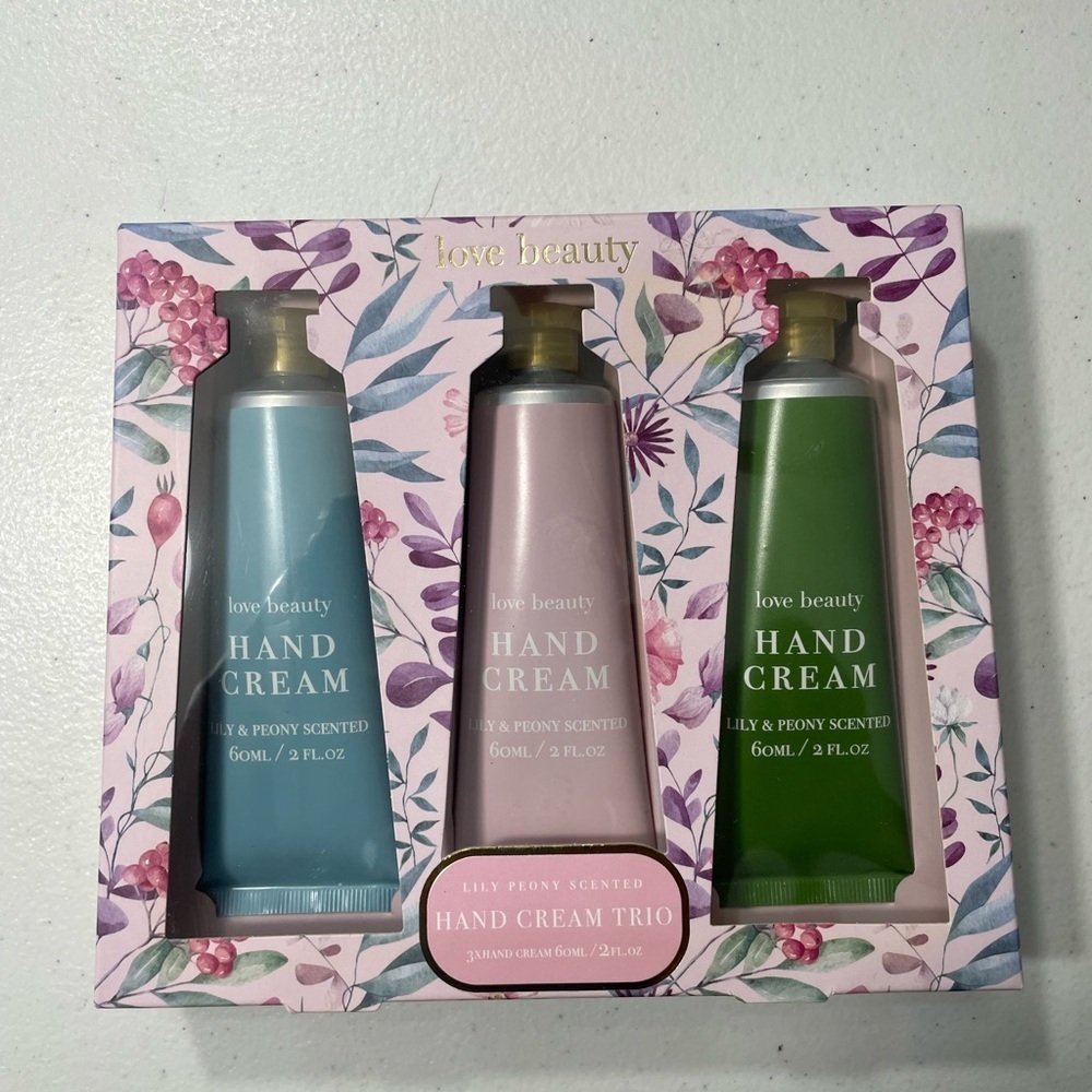 Love Beauty Hand Cream Trio - Blue, Pink, Green